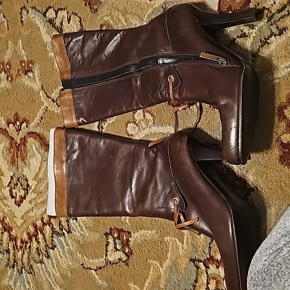 Italian made Alberto Gozzi leather soft boots 37